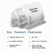 Load image into Gallery viewer, 3 1/8&quot; x 220&#39; (50 Rolls/Case) Thermal Cash Register Paper Roll
