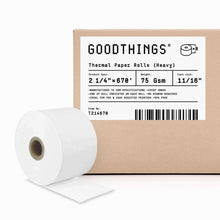Load image into Gallery viewer, 2 1/4&quot; x 670&#39; (8 Rolls) Thermal Paper Roll, 75 GSM Heavyweight Paper
