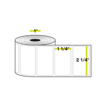 Load image into Gallery viewer, 2 1/4&quot; x 1 1/4&quot;, 1 inch Core, Direct Thermal Labels, 1000 Per Roll
